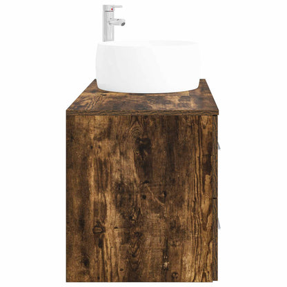 Bathroom Furniture Set 2 pcs Smoked Oak Engineered Wood