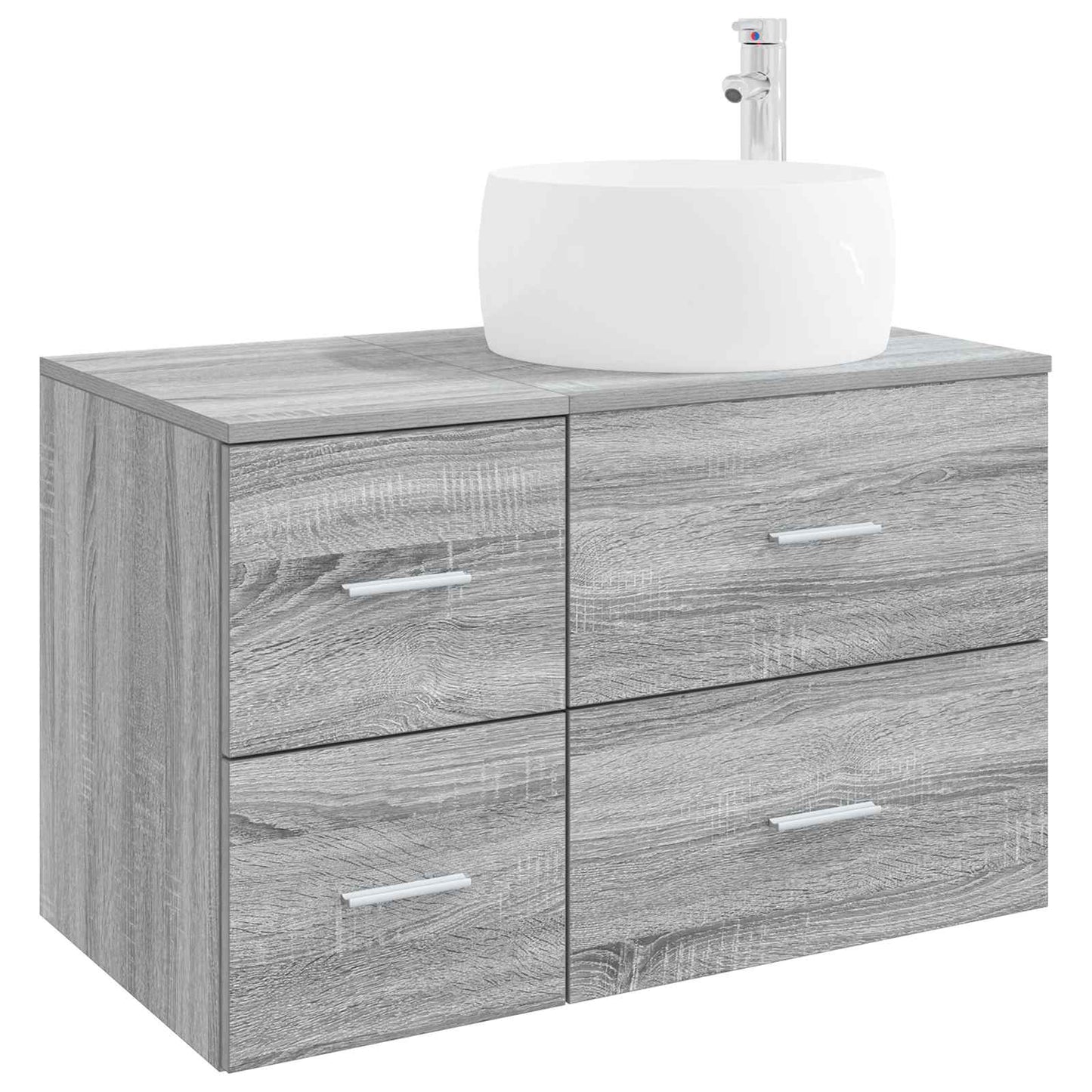 Bathroom Furniture Set 2 pcs Grey Sonoma Engineered Wood