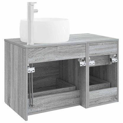 Bathroom Furniture Set 2 pcs Grey Sonoma Engineered Wood