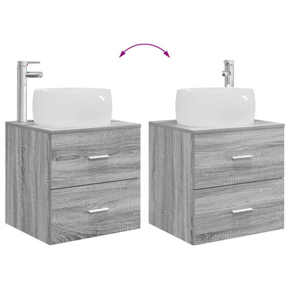 Bathroom Furniture Set 2 pcs Grey Sonoma Engineered Wood