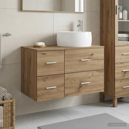 Bathroom Furniture Set 2 pcs Artisan Oak Engineered Wood