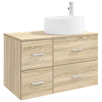Bathroom Furniture Set 2 pcs Sonoma Oak Engineered Wood