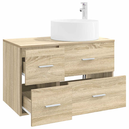 Bathroom Furniture Set 2 pcs Sonoma Oak Engineered Wood