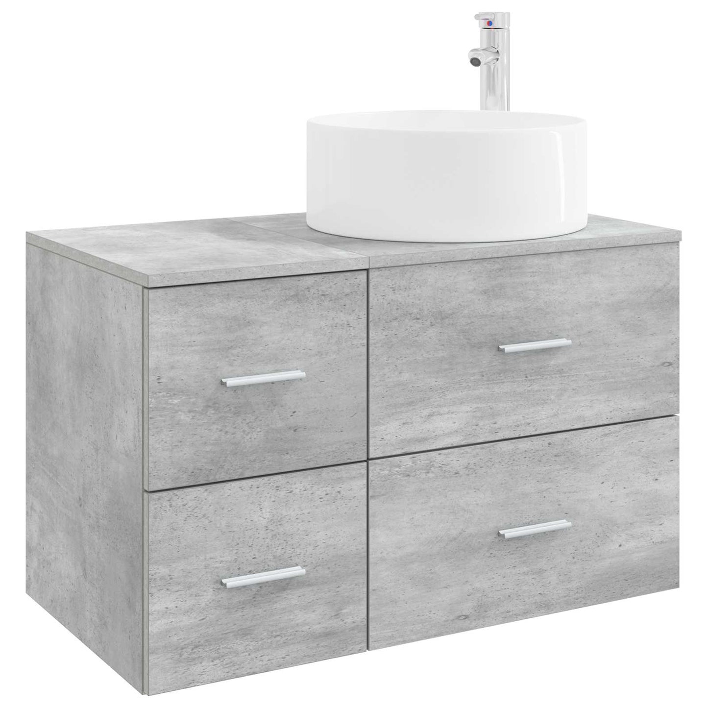 Bathroom Furniture Set 2 pcs Concrete Grey Engineered Wood
