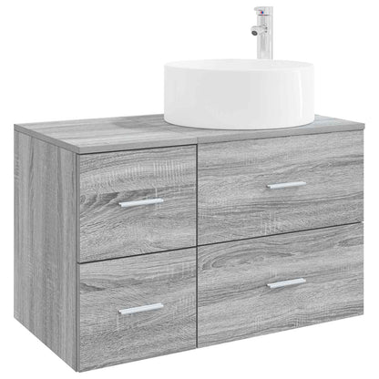 Bathroom Furniture Set 2 pcs Grey Sonoma Engineered Wood