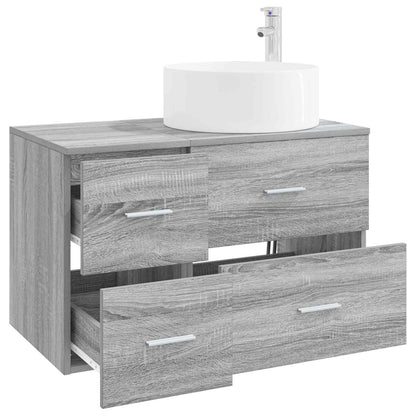 Bathroom Furniture Set 2 pcs Grey Sonoma Engineered Wood