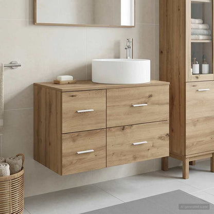 Bathroom Furniture Set 2 pcs Artisan Oak Engineered Wood
