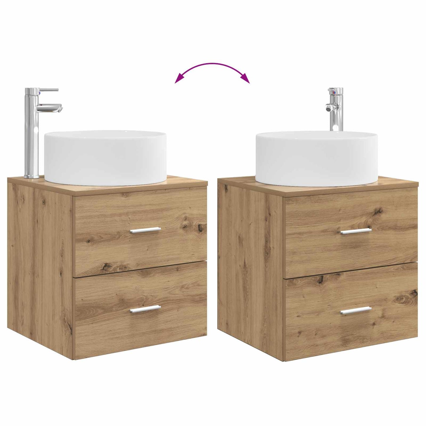 Bathroom Furniture Set 2 pcs Artisan Oak Engineered Wood