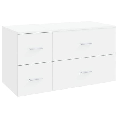 Bathroom Furniture Set 2 pcs White Engineered Wood