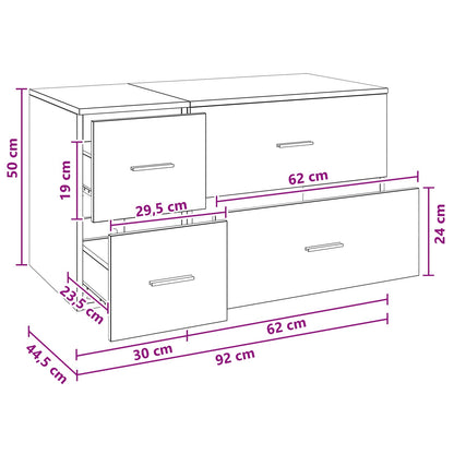 Bathroom Furniture Set 2 pcs White Engineered Wood