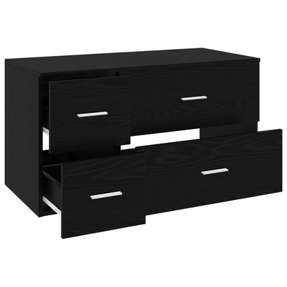 Bathroom Furniture Set 2 pcs Black Oak Engineered Wood