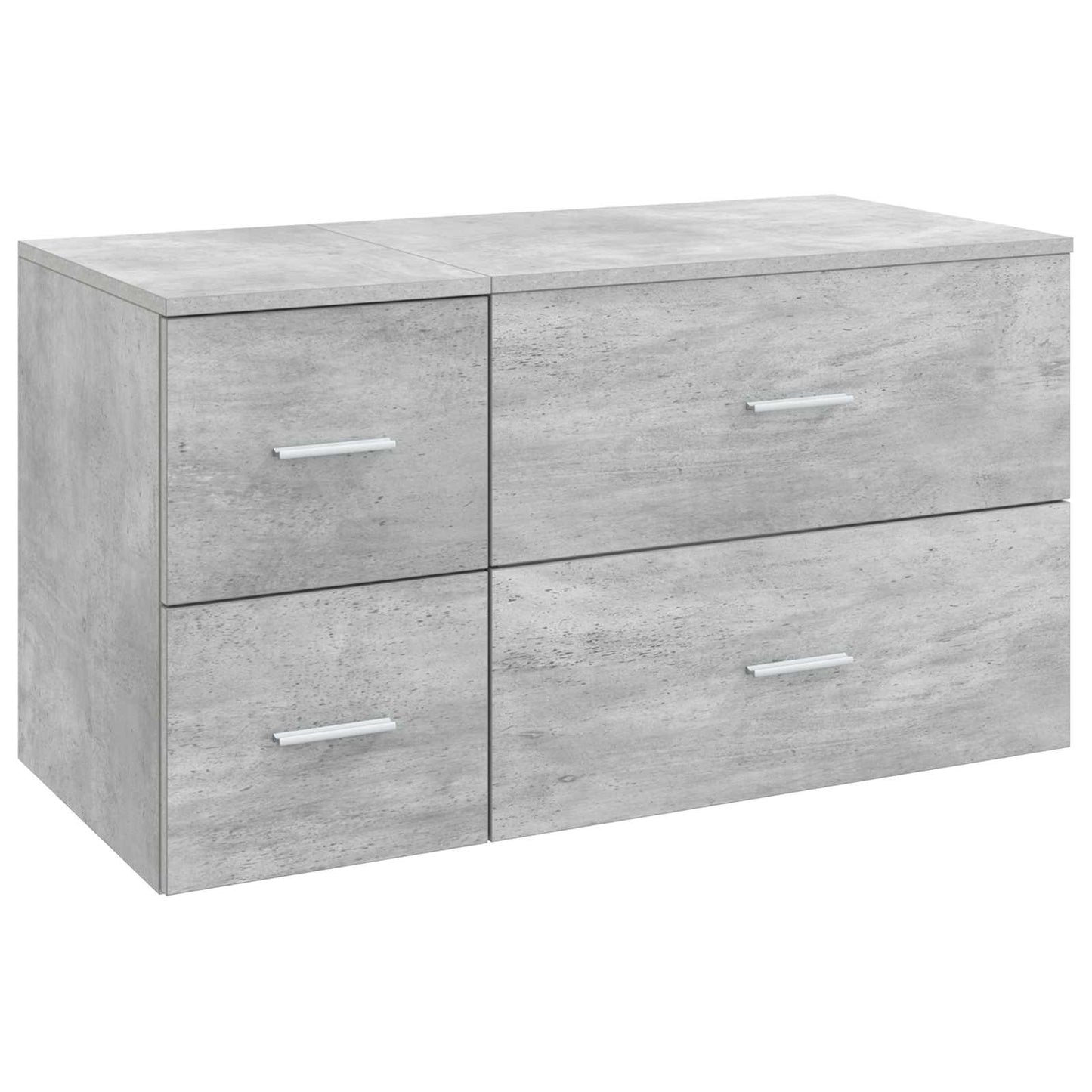 Bathroom Furniture Set 2 pcs Concrete Grey Engineered Wood