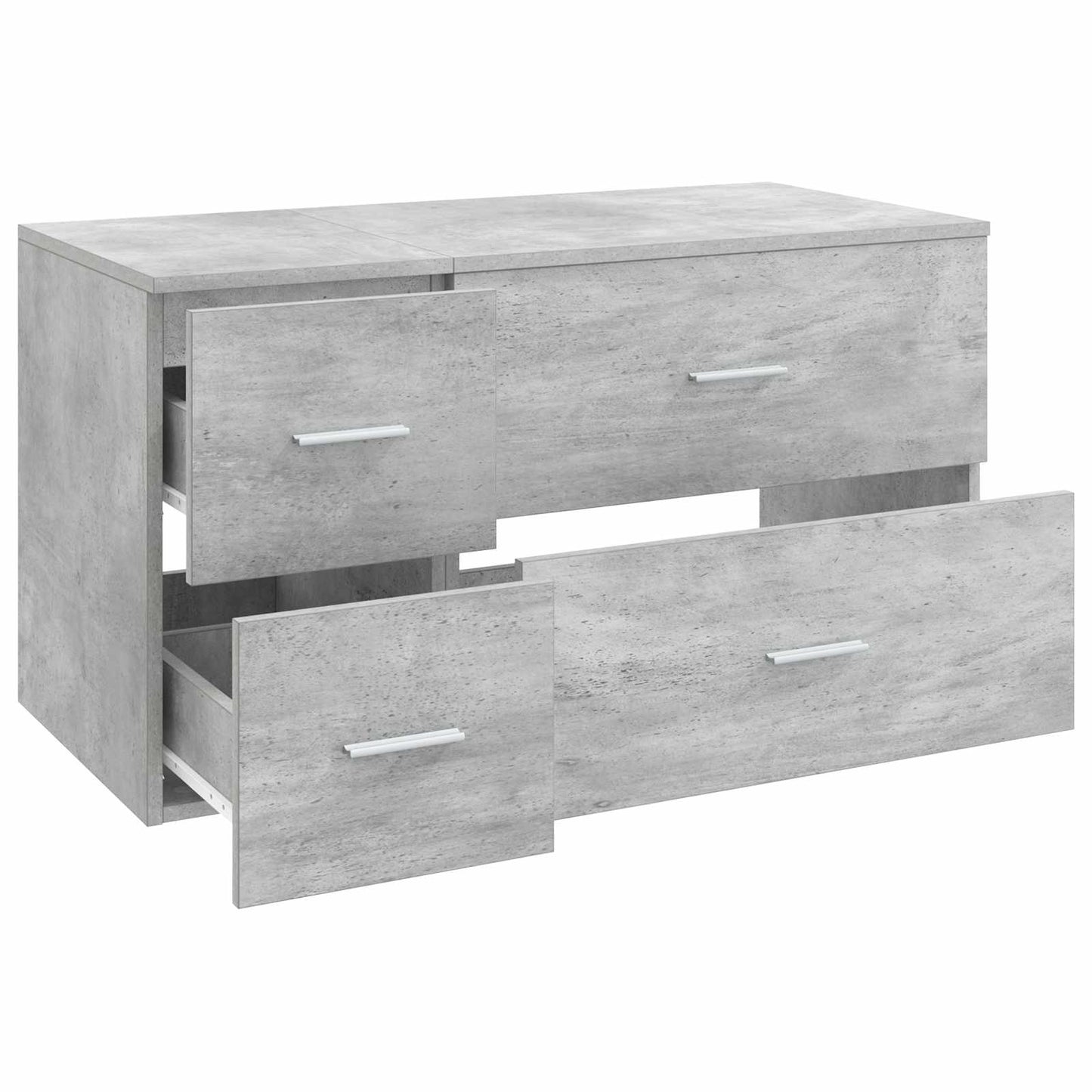 Bathroom Furniture Set 2 pcs Concrete Grey Engineered Wood