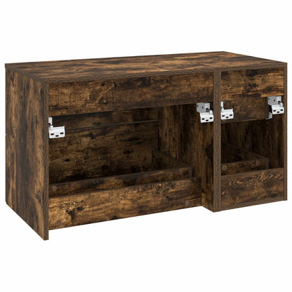 Bathroom Furniture Set 2 pcs Smoked Oak Engineered Wood