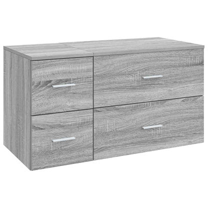 Bathroom Furniture Set 2 pcs Grey Sonoma Engineered Wood