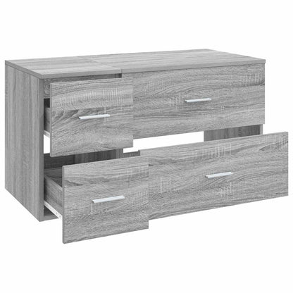 Bathroom Furniture Set 2 pcs Grey Sonoma Engineered Wood