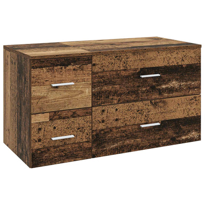 Bathroom Furniture Set 2 pcs Old Wood Engineered Wood