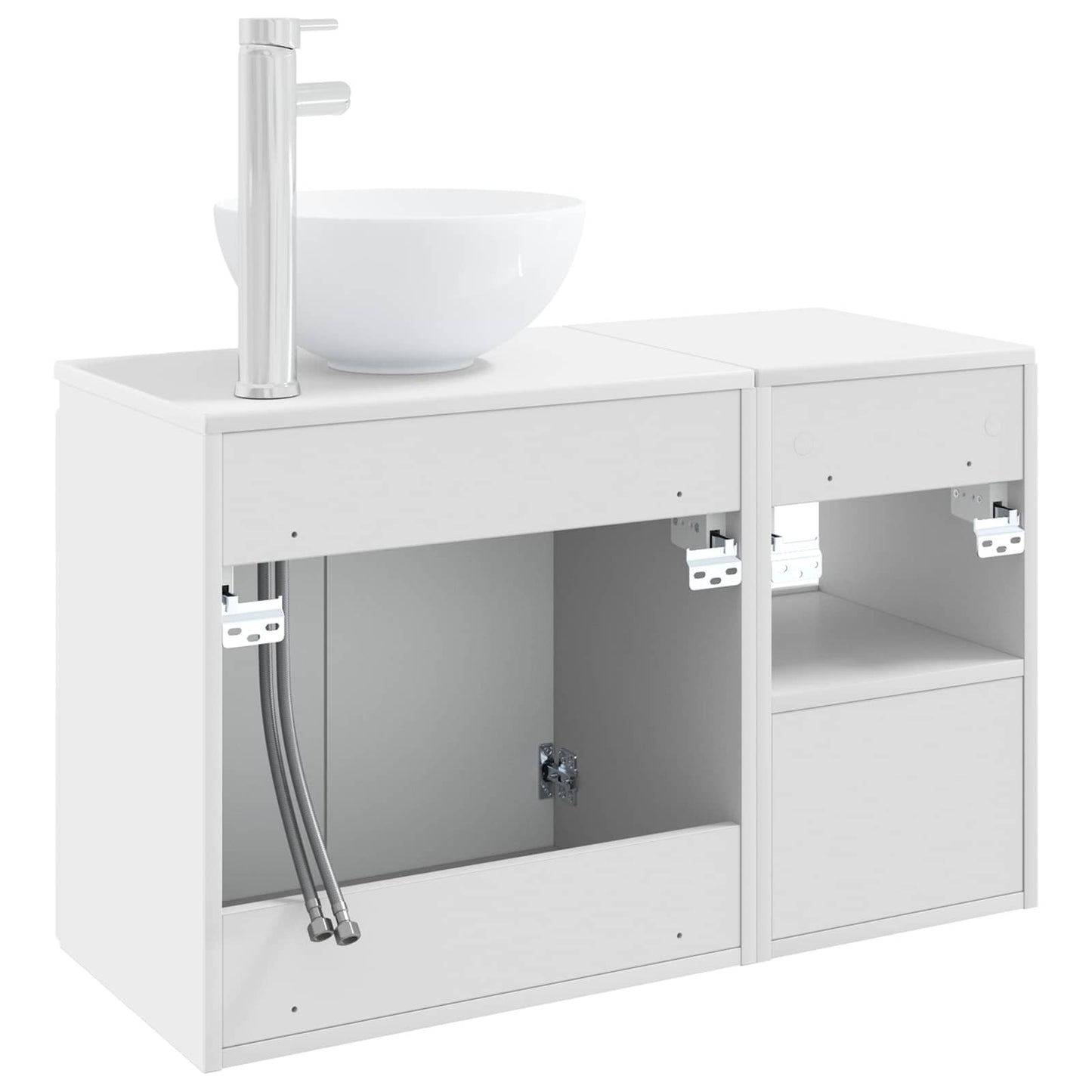 Bathroom Furniture Set 2 pcs White Engineered Wood