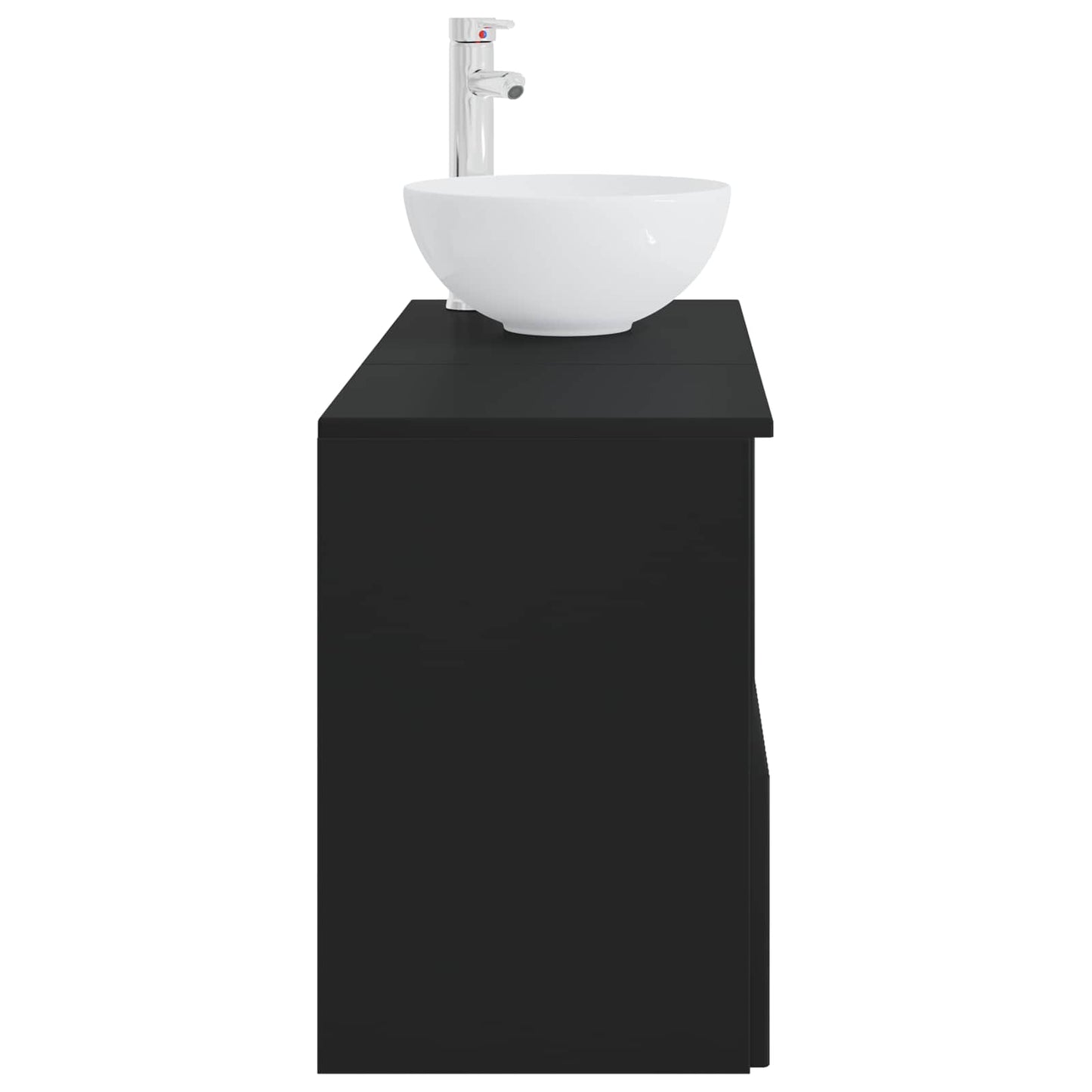 Bathroom Furniture Set 2 pcs Black Engineered Wood