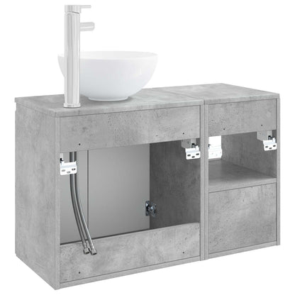 Bathroom Furniture Set 2 pcs Concrete Grey Engineered Wood