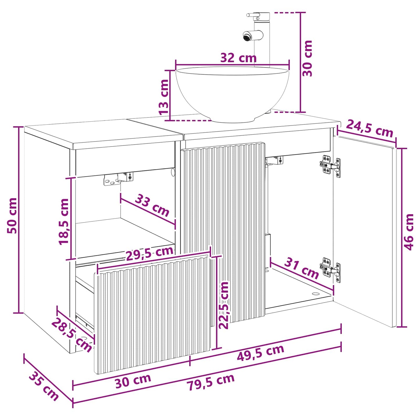 Bathroom Furniture Set 2 pcs Concrete Grey Engineered Wood
