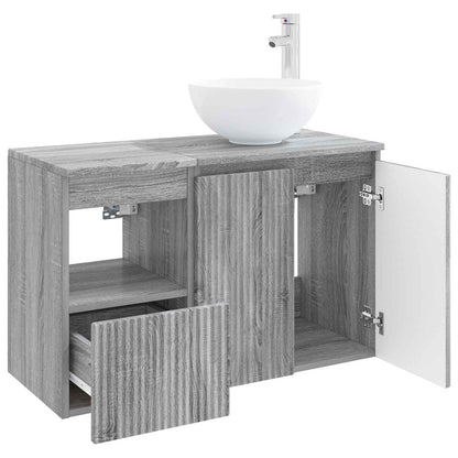 Bathroom Furniture Set 2 pcs Grey Sonoma Engineered Wood