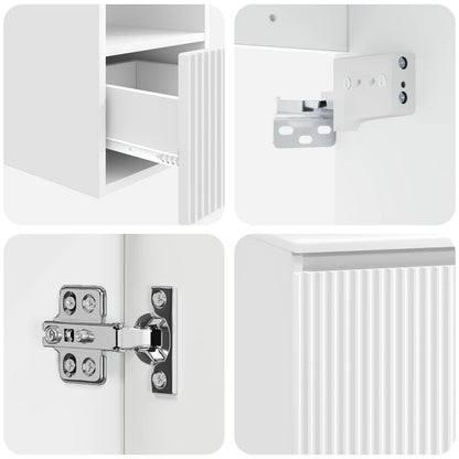 Bathroom Furniture Set 2 pcs White Engineered Wood