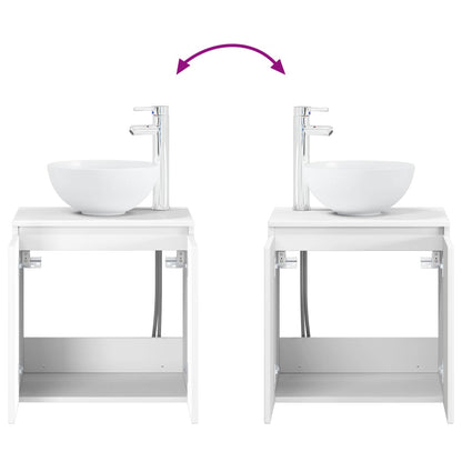 Bathroom Furniture Set 2 pcs White Engineered Wood