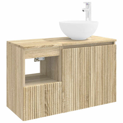 Bathroom Furniture Set 2 pcs Sonoma Oak Engineered Wood