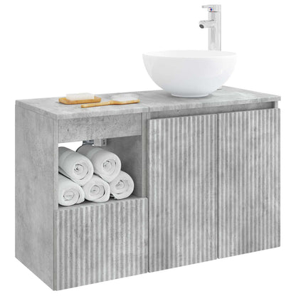 Bathroom Furniture Set 2 pcs Concrete Grey Engineered Wood