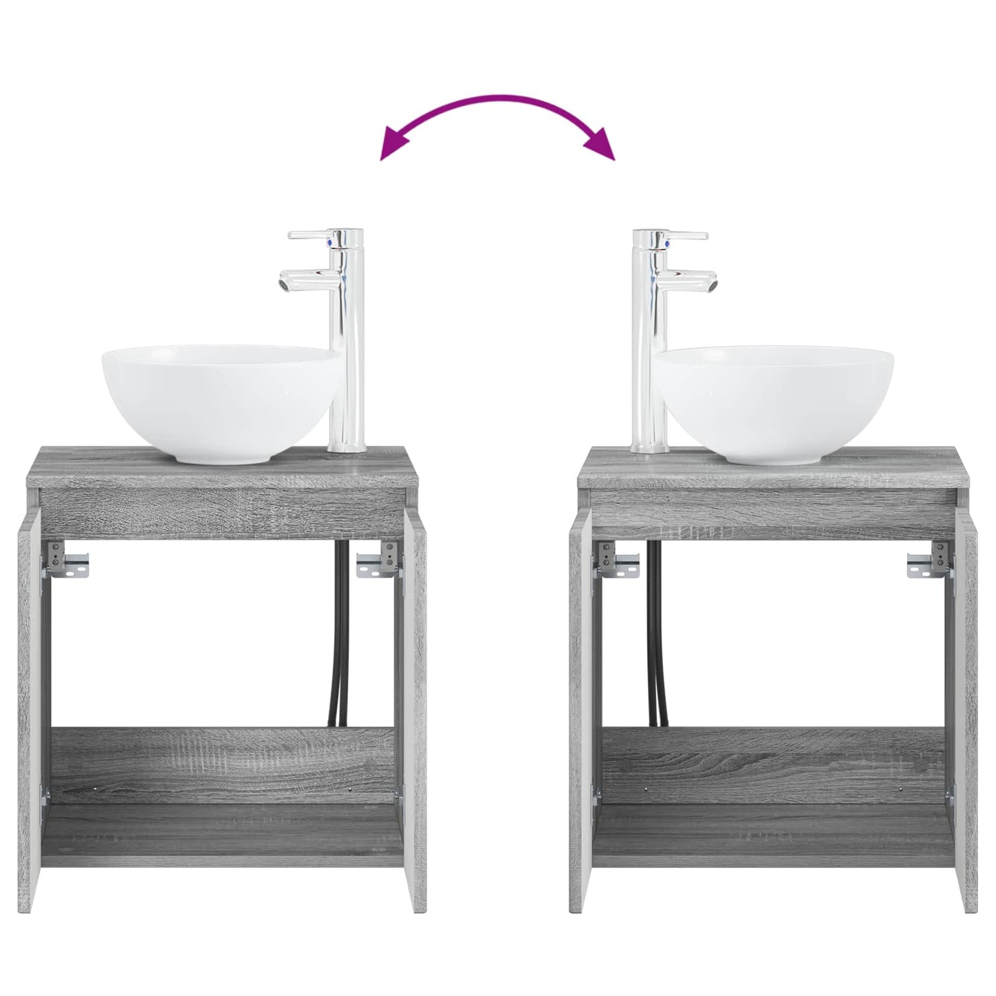 Bathroom Furniture Set 2 pcs Grey Sonoma Engineered Wood