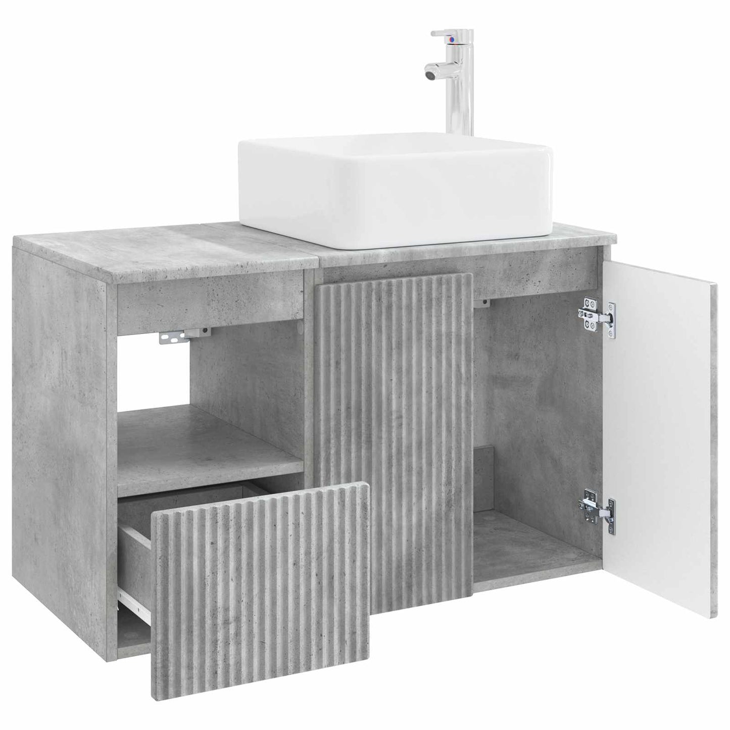 Bathroom Furniture Set 2 pcs Concrete Grey Engineered Wood