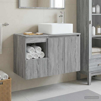 Bathroom Furniture Set 2 pcs Grey Sonoma Engineered Wood