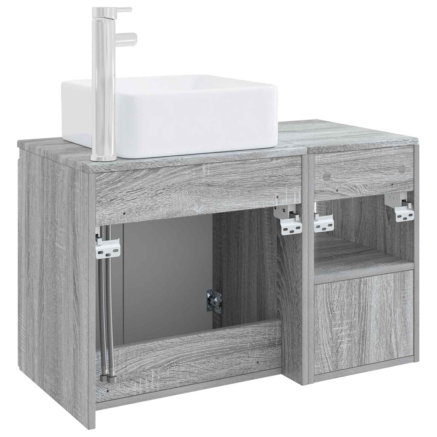 Bathroom Furniture Set 2 pcs Grey Sonoma Engineered Wood