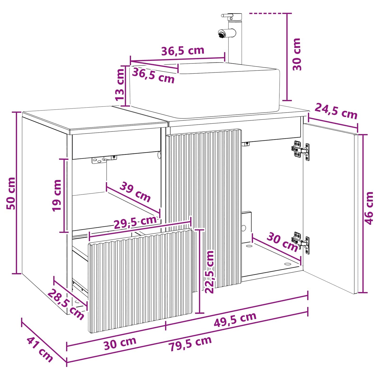 Bathroom Furniture Set 2 pcs Grey Sonoma Engineered Wood