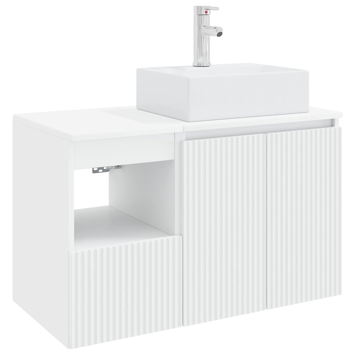 Bathroom Furniture Set 2 pcs White Engineered Wood