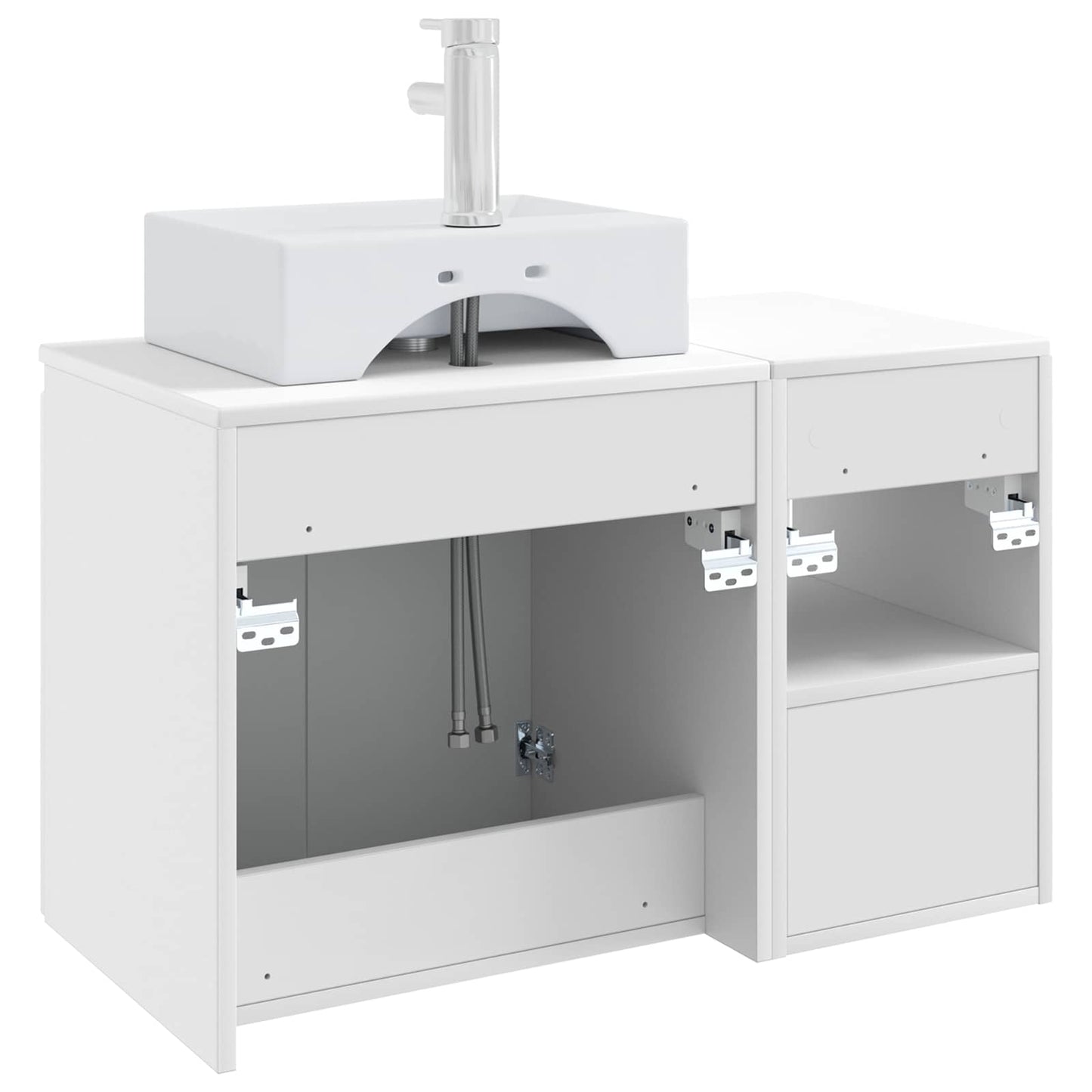 Bathroom Furniture Set 2 pcs White Engineered Wood
