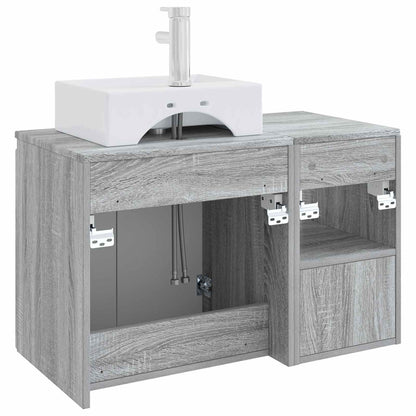 Bathroom Furniture Set 2 pcs Grey Sonoma Engineered Wood