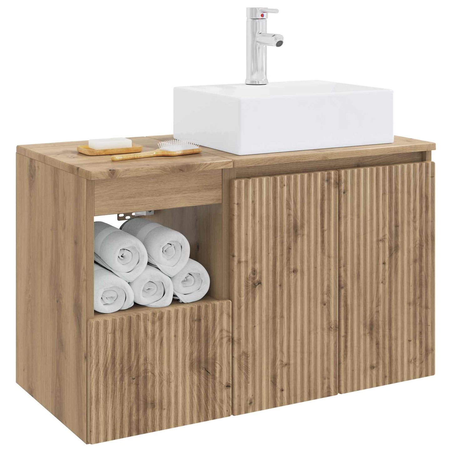 Bathroom Furniture Set 2 pcs Artisan Oak Engineered Wood