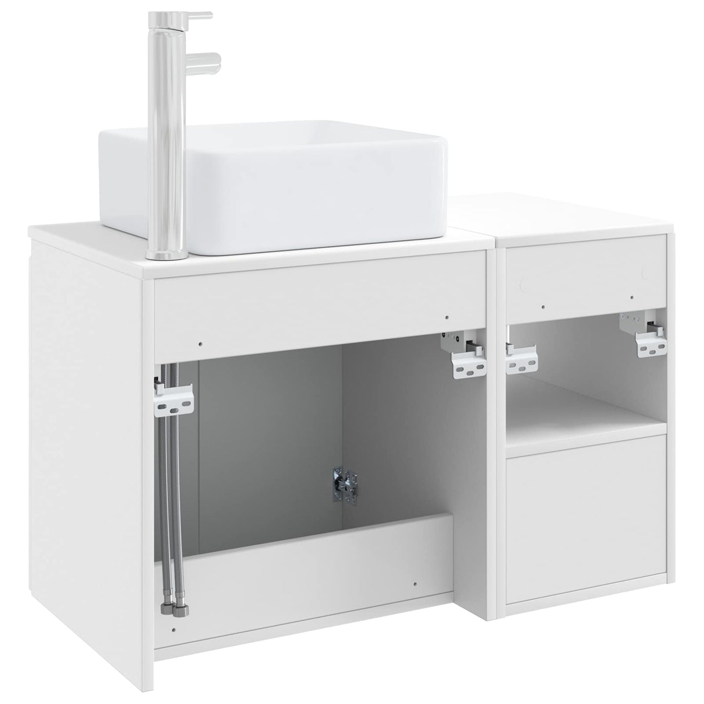 Bathroom Furniture Set 2 pcs White Engineered Wood