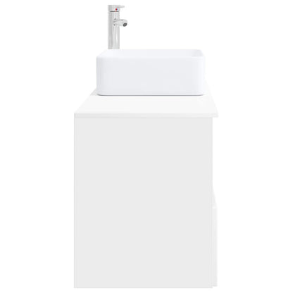 Bathroom Furniture Set 2 pcs White Engineered Wood
