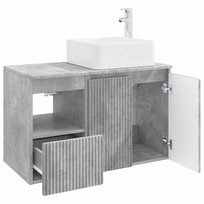 Bathroom Furniture Set 2 pcs Concrete Grey Engineered Wood