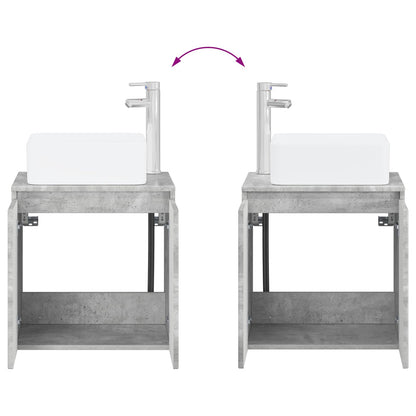 Bathroom Furniture Set 2 pcs Concrete Grey Engineered Wood