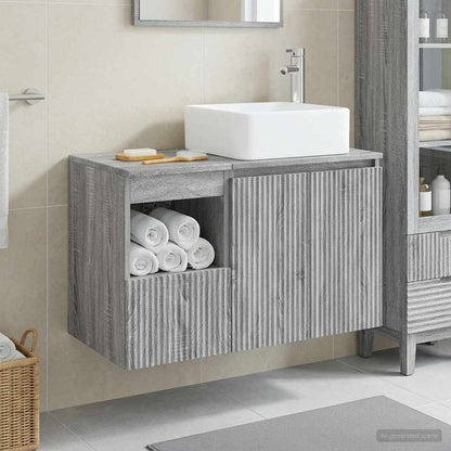 Bathroom Furniture Set 2 pcs Grey Sonoma Engineered Wood