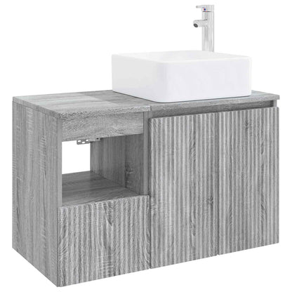 Bathroom Furniture Set 2 pcs Grey Sonoma Engineered Wood