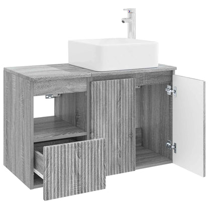 Bathroom Furniture Set 2 pcs Grey Sonoma Engineered Wood