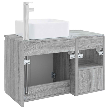 Bathroom Furniture Set 2 pcs Grey Sonoma Engineered Wood