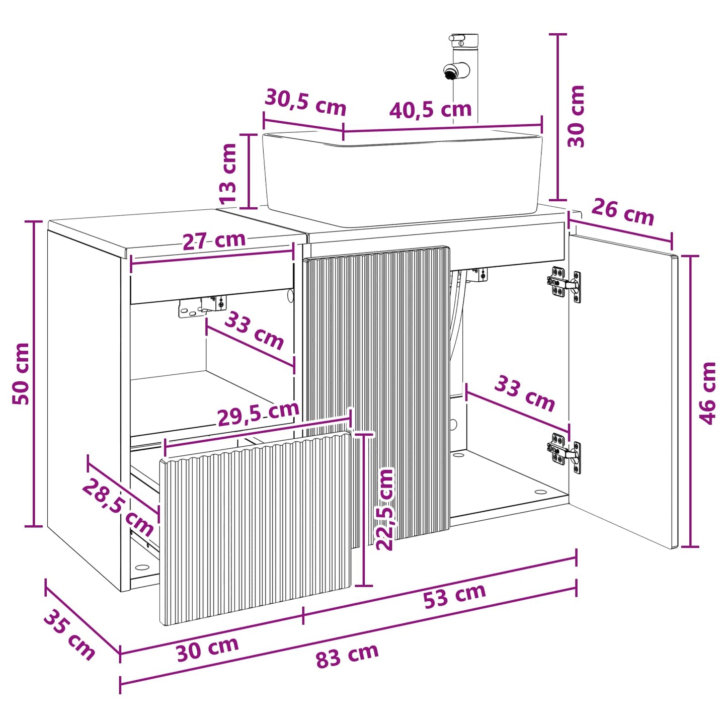 Bathroom Furniture Set 2 pcs Old Wood Engineered Wood