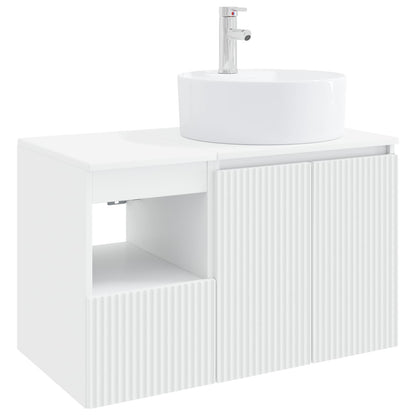 Bathroom Furniture Set 2 pcs White Engineered Wood