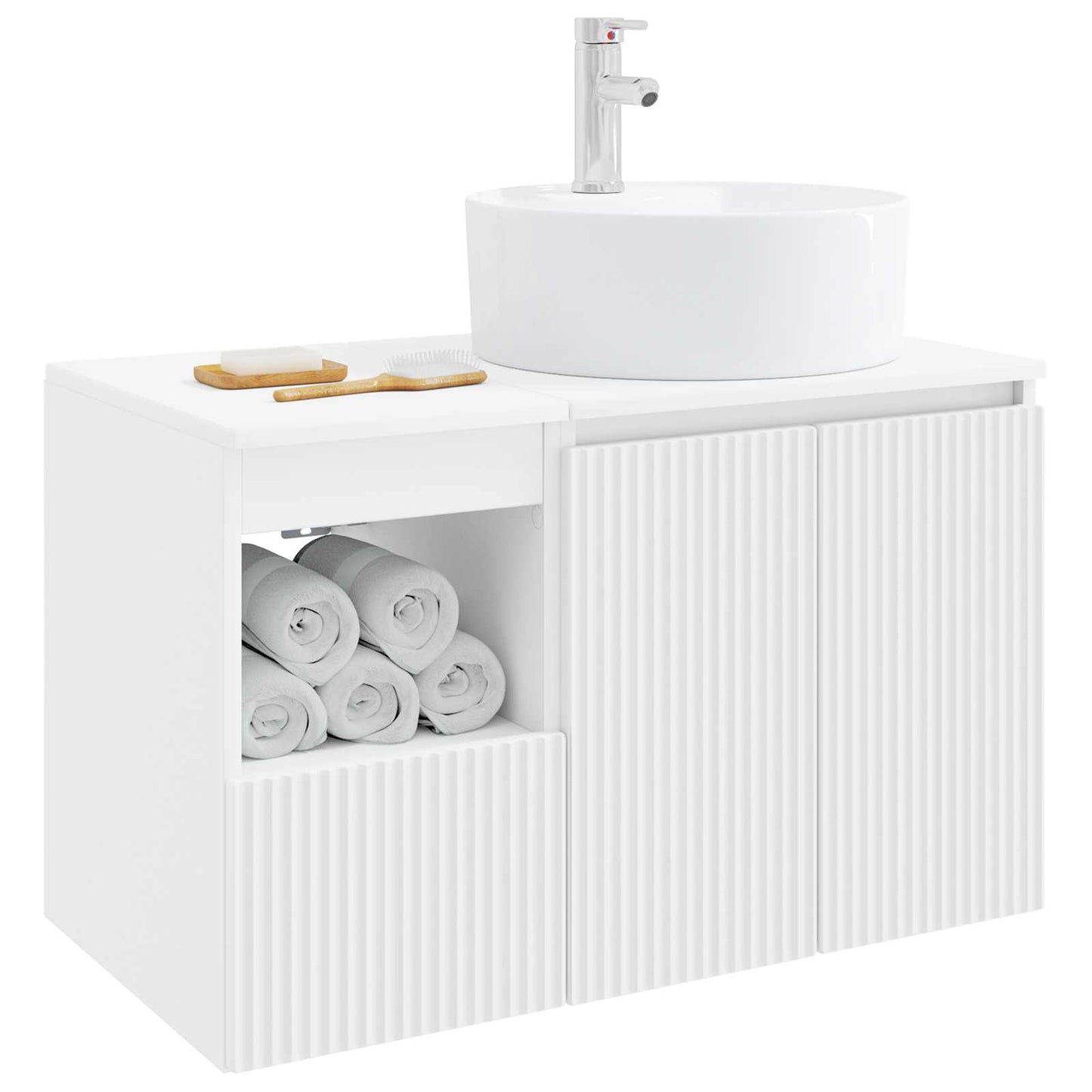 Bathroom Furniture Set 2 pcs White Engineered Wood